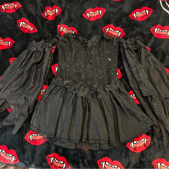 Dolls Kill Dresses & Skirts - Sugar Thrillz x Dolls Kill SPARKLING ENCHANTMENT MINI DRESS - BLACK